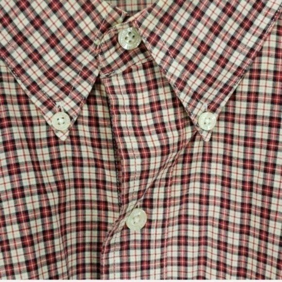 Chaps Ralph Lauren Men's Short Sleeve‎ Red Plaid Button Down Shirt Size XL - Picture 7 of 7